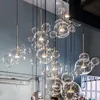 Lámparas colgantes de vidrio Minimalista Molecular Nordic Chandelier Ltalian Diseñador Creative Bubble Glass Restaurante Comedor luces colgantes