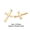 50PCS 12*20mm Edelstahl Kreuze Charms Fit Halskette Schwimm Kruzifix Charms Handgemachte Anhänger DIY Schmuck Machen