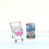 Mini w koszyku małe supermarket wózki metalowe ozdoby rzemieślnicze Model jaja pazur zabawki kreatywny wózek