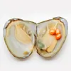 New oval oyster pearl, oyster pearl is 6-8mm3 same color # 2 (orange) natural freshwater pearl, spot wholesale (free shipping)