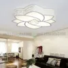 Moderno e minimalista LED Arte del ferro Fiore di loto Soffitto Lampade da soffitto Luci acriliche Illuminazione per camera da letto Studio Balcone Soggiorno Hotel Ville