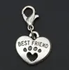 100pcslot High quality Mixing Animal Dog Paw Prints bones dog bowl Charm Pendant Necklace Bracelet DIY Jewelry Making Finding1454707