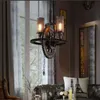 Pendant Lamps Iron Loft Style Water Pipes Personality Industrial Double-headed Gear Vintage Light Restaurant Bar Indoor Deco Lights