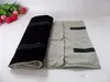 Ems Gratis Blackgrey Velvet Pro Smycken Roll Up Case Mass Hängsmycke Storage Bag Travel Organizer för hängen