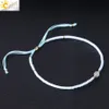 CSJA 2018 Light Blue 15pcs Miyuki Braceletas de cuentas Pulseira Feminina Handmade Cadena Pulsera de cuerda Fashion Fashion Beeds JE8180926