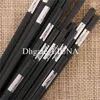 Kvadratisk koreansk chopstick Resuable Chop Sticks Black Chinese Chopsticks Set Hushållsutrustning Bestick 100 par