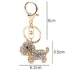 3 types anneau de clé en cristal pour les femmes sac Car pendentif charme en métal porte-traits porte-clés de trèfle