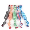 Dog Rope Fun Pet Chew Knot Toy Cotton Stripe Rope Dog Toy Durable High Quality Dog Accessories