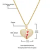 Новая Мода Европа и Америка Hotsale Mes Hip Hop Ожерелья Желтое Золото CZ Разбитое Сердце Ожерелье для Мужчин Женщин Хороший Подарок
