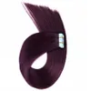 マレーシアのペルーのブラジルのイヌアイのヘアテープ、人間の髪の伸び100G 40PCS Mac Makeup Extensions De Cheveux