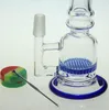 glass water pipe honeycomb perc glass concentrated oil rigs with wax oil container and dabber nail