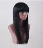 new style long natural black straight bangs Hair wig Wigs for women