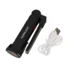 Portabel 3 -l￤ge COB -ficklampa Torch USB -laddningsbart LED -arbetsljus magnetisk cob lanterna h￤ngande kroklampa f￶r utomhus camping6090962