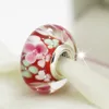 2pcs 925 Sterling Silver Thread Lampwork Murano Glass حبات فضفاضة تناسب قلادة DIY الأوروبية M747413715