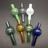 Bouchon de carb de bulle de verre coloré universel dôme rond pour XL épais Quartz banger thermique clous conduites d'eau en verre