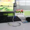 USB Zaman Fan Gadget Mini Esnek LED Işık USB Fan Zaman Saati Masaüstü Saat Serin Gadget Zaman Ekran Yüksek Kalite