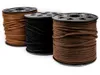 3*1.5mm Flat Faux Suede Cord Faux Leather, 100% Vegan Cruelty 10 Yard or Spool, Natural Color String Lace