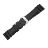 24mm 26mm Buckle 22mm Men Watch band Black Diving Silicone Rubber Strap Sport Bracelet Stainless Steel Pin Buckle for Panerai LU256320788