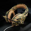 Headband type color computer game contest wired with wheat Camouflage color Esport headphone heavy bass stereo HD Voice headset