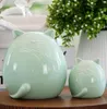 Ceramiczne Słodkie Totoro Statua Home Decor Rzemiosła Dekoracja Sypialnia Obiekty Lucky Cat Porcelanowy Figurki Zwierząt Prezent Children