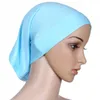 30cm*24cm Islamic Muslim Women's Head Scarf Mercerized Cotton Underscarf Cover Headwear Bonnet Plain Caps Inner Hijabs