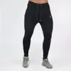 2017 erkek fitness pantolon rahat streç pamuk erkek fitness egzersiz işlemeli tayt, spor pantolon jogging