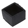 4 Stück schwarze Gummi-Fußabdeckungen für Stuhl- und Tischbeine, 28 mm x 28 mm