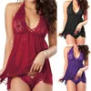 Lingerie Abito in pizzo Babydoll Intimo donna Indumenti da notte Indumenti da notte Taglie forti S-2XL # R78