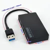 Ultra Slim Fino USB 3.0 4 Port Hub com fio 5Gbps splitter adaptador conversor de alta velocidade para computador portátil pc windows