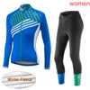 LIV Team Cycling Winter Thermal Fleece Jersey Pantalon Ensembles Femmes Gardez au chaud Ropa Ciclismo VTT Pro Vêtements de vélo Vêtements de vélo Y21040710