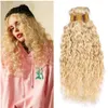 Blonde Water Wave Hair Bundles 613 Brazilian Virgin Human Hair Weaves Blonde Wet and Wavy Hair Extensions 3pcs Lot New Arrive For Sale