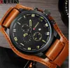 Curren 8225 Men's Casual Sport Quartz Watch Mens Watches Top Quartz-Watch Leather Strap Military Watch Wrist Male239O