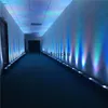 4 pièces avec flightcase contrôle point à point aluminium étanche 18*3w rgb led lavage applique murale étanche RGB LED rondelle murale