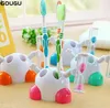 Ceative Toothbrush Rack Holder with Sand Timer 3 Minutes Hourglass Clock Countdown Timer Bathroom Tool For Kids Gift 1 PC