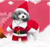 Kostiumy świąteczne dla psa na stałe ubrania makijaż kota płaszcze cosplay santa z kapeluszem