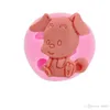 Silicone moldes de sabão de segurança diy molde de cozimento molde do cão bonito rosa chocolate fondant bolo jelly mold popular 5 2sk bb