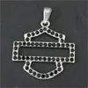 5 stks / partij Biker Style Crystal Unisex Pendant 316L Rvs Sieraden Populaire Hot Selling Motorfietsen Hanger