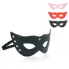 Esaret Deri Kadınlar Açık Göz Yüz Maskesi Masquerade Eyemask Fantezi Custome Kedi Parti Seksi # R97