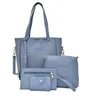 Kobiety 4 sztuk / zestaw Tassel Torebki Top-Hands Moda Messenger Handbag Set PU Skórzane torby kompozytowe Bolsa Femina1