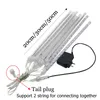 Commercio all'ingrosso 8 Pz/set Nevicata LED Striscia di Luce Di Natale Tubo di Pioggia Pioggia di Meteoriti Pioggia di Tubi di Luce a LED 100-240 V EU/US Plug