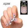 24 pcs Stunning Designs French False Nails ABS Resin Fake Nail Set Full Manicure Art Tips7244684