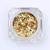 Gold Silber Nagelglitzer Pailletten, unregelmäßige Nagelflocken, Paillette-Puder, Maniküre-Flocken, Dekoration