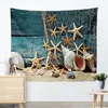 Starfish Shells Pearl Summer Theme Tapestry Wall Hanging Mandala Beach Towel Bohemian Indian Hippie Wall Art High Quality Wall Carpet