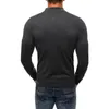 새로운 스웨터 풀오버 남성 브랜드 캐주얼 슬림 스웨터 클래식 지퍼 높은 칼라 간단한 솔리드 컬러 남성 폴로 스웨터 3XL