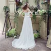 Nuovi abiti eleganti Ruffle Sweetheart A Line Chiffon Side Split Lunghi abiti da sposa per feste di nozze per le donne Abiti da sposa taglie forti DH4227