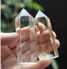 Baguette en cristal de Quartz clair, 2 pièces, guérison naturelle des points