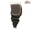 Cabelo humano peruano onda solta pacotes com fechamento 4x4 34 pacotes tecer cabelo peruano 8a pacotes de cabelo humano não processado com clo3731386