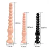 Ikoky grande dildo brinquedos sexuais para mulher e homens super long plug anal masturbação ânus quintal beads prostata massagem butt plug y1892803