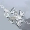 10Pcs 20-40mm Cute No Hole Raw Rough Cut Natural Clear Rock Crystal Arrowhead Pendant Charm Undrilled Black Obsidian Spearhead Point Pendant