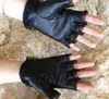 5 sztuk / partia moda czarna prawdziwa skóra kobieta rękawiczki bez palców do tańca sportów GL1